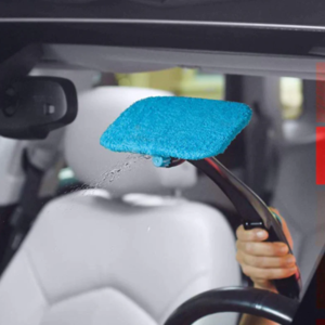 Csuklófejes ablak, - és szélvédőtisztító beépített adagoló flakonnal - 2 db mikroszálas törlőhuzattal, összehajtható nyéllel (BBM) - Image 5