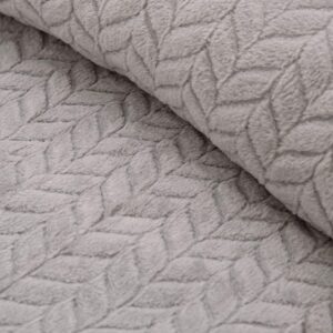 Dombornyomott, kellemes tapintású puha ágytakaró - szürke pléd 200x230cm (BBCD) (FX) - Image 3
