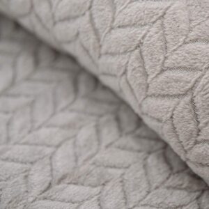 Dombornyomott, kellemes tapintású puha ágytakaró - szürke pléd 200x230cm (BBCD) (FX) - Image 5