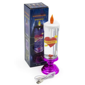 Elemről és USB-ről működtethető gyertya alakú RGB LED hangulatvilágítás (BBV) - Image 3