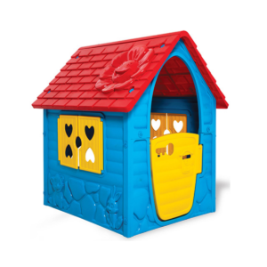 Első házam játszóház gyerekeknek - ajtóval és ablakokkal - kék (BBJ) - Image 6