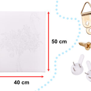 Felnőtt kifestő számozott sablonnal, ecsetekkel és festékkel - absztrakt flamingó virágokkal (BBI-5549-1) - Image 4