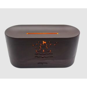 Láng hatású Flame aroma diffúzor és párásító -180 ml , USB, sötétbarna (BBV) - Image 3