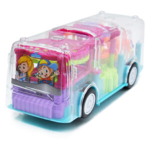 Világító és zenélő játék autóbusz átlátszó műanyagból (BBJ) - Image 6