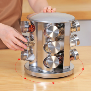 Forgó fűszertartó állvány 12 üveggel – praktikus és modern konyhai kiegészítő (BBA) (BBM) (BBV) (BBKM) - Image 4