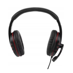 Gamer fejhallgató mikrofonnal - kényelmes, műbőr borítású, összehajtható - fekete, piros (BBV) (BBD) - Image 6