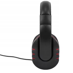 Gamer fejhallgató mikrofonnal - kényelmes, műbőr borítású, összehajtható - fekete, piros (BBV) (BBD) - Image 9