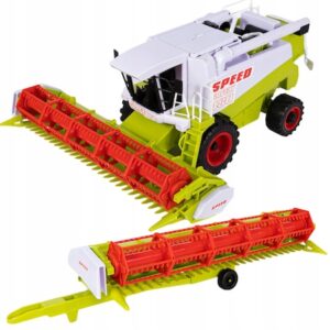 Nagy méretű élethű játék kombájn, aratógép - zöld színben - 25 cm (BBMJ) - Image 7