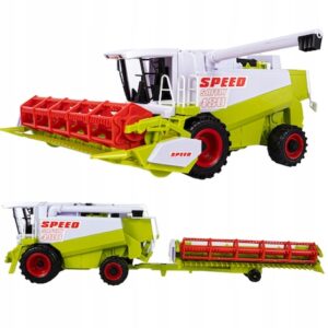 Nagy méretű élethű játék kombájn, aratógép - zöld színben - 25 cm (BBMJ) - Image 8