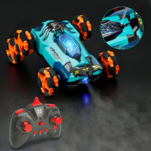 Hat kerekű, füstölő, távirányítós kaszkadőrautó -minden irányba mozgó póklábú terepjáró autó (BBJ) - Image 3