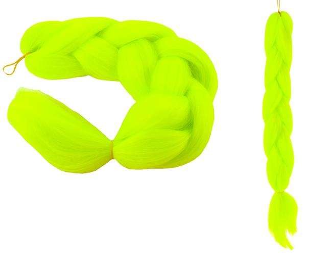 Hőálló, formázható szintetikus hajfonat, farsanghoz, partikhoz, leánybúcsúra – 60 cm, neon (BB-10348) (2)