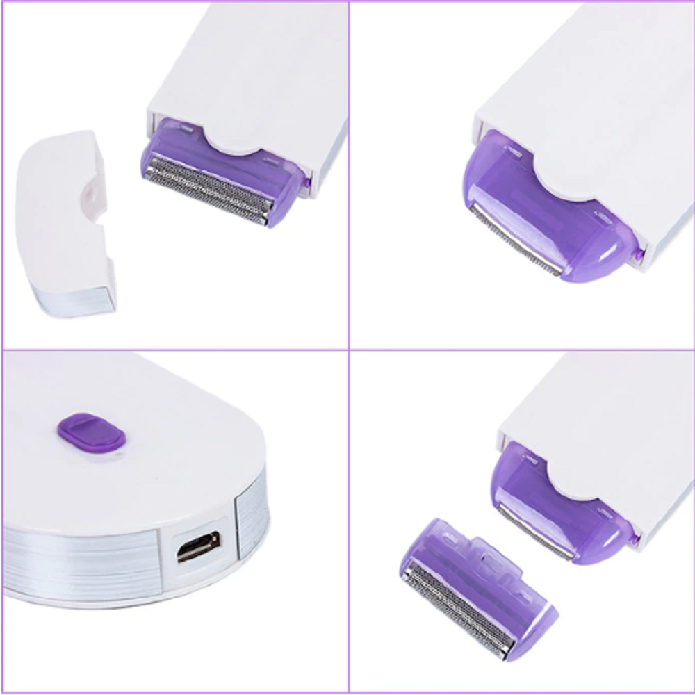 Hordozható epilátor USB töltéssel – Sensa-Light technológiával – 2 db szőrtelenítő fejjel (BBV) (1)