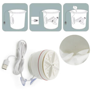 Hordozható ultrahangos mini turbina mosáshoz - kis lakásokba, kollégiumba, lakókocsiba (BBM) - Image 3