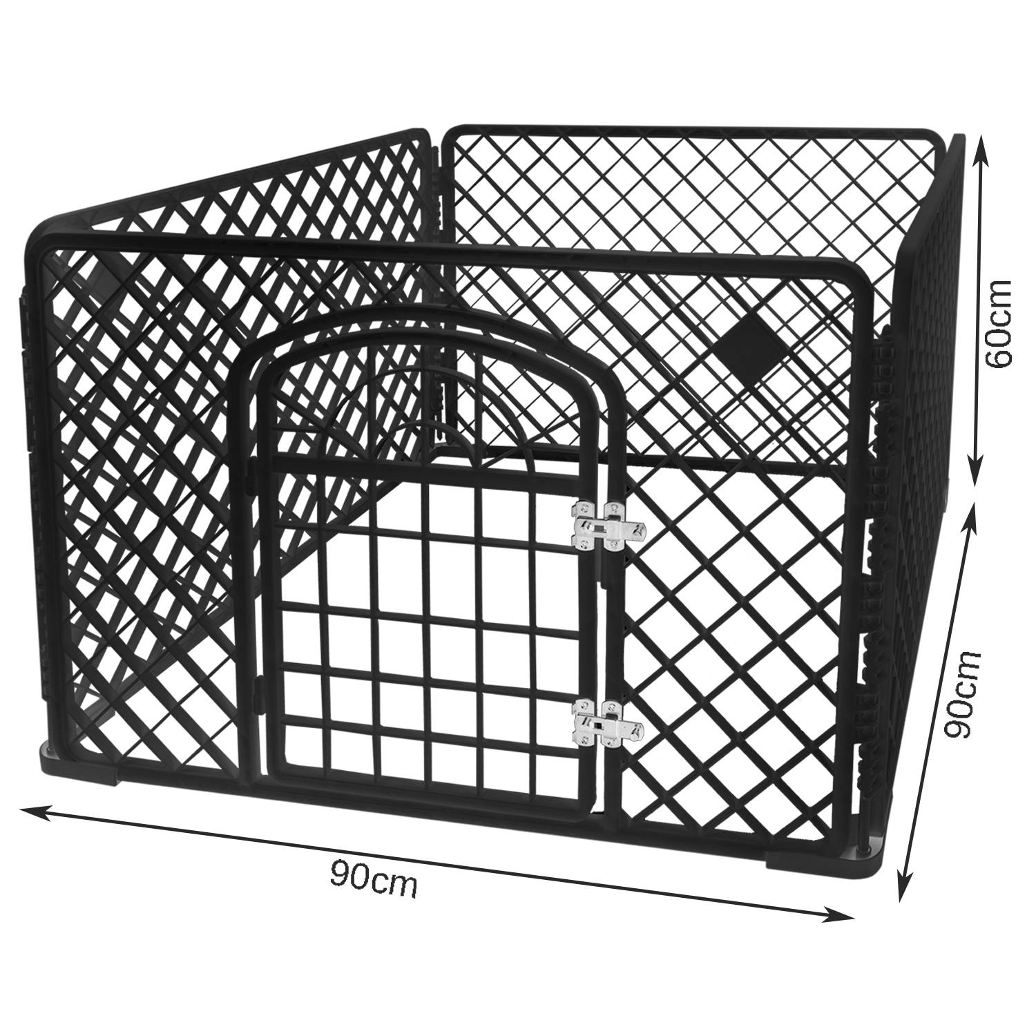 Hordozható, univerzális kisállat ketrec szobakennel – bel-, és kültérre egyaránt – 90 x 90 x 60 cm (BB-15743) (1)