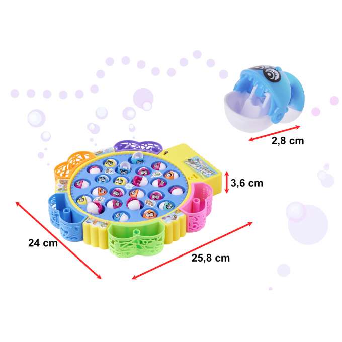 Horgászos játék forgó táblával és tátogó halakkal 2