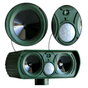 K9 Napelemes mozgásérzékelős állatriasztó - érzékeli a mozgást, majd aktiválja az ultrahangos hangszórót (BBD) (BBV) (BBJH) - Image 7