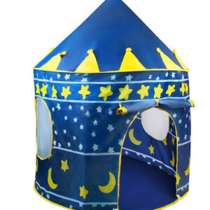 Kék színű varázskastély játszósátor - hordozható, kültérre, beltérre,135x105cm (BBJ) - Image 8