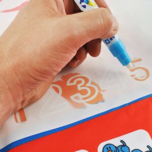 Készségfejlesztő mágikus festő szőnyeg varázslatos vízi tollakkal gyerekeknek - 60 x 80 cm (BBJ) - Image 4