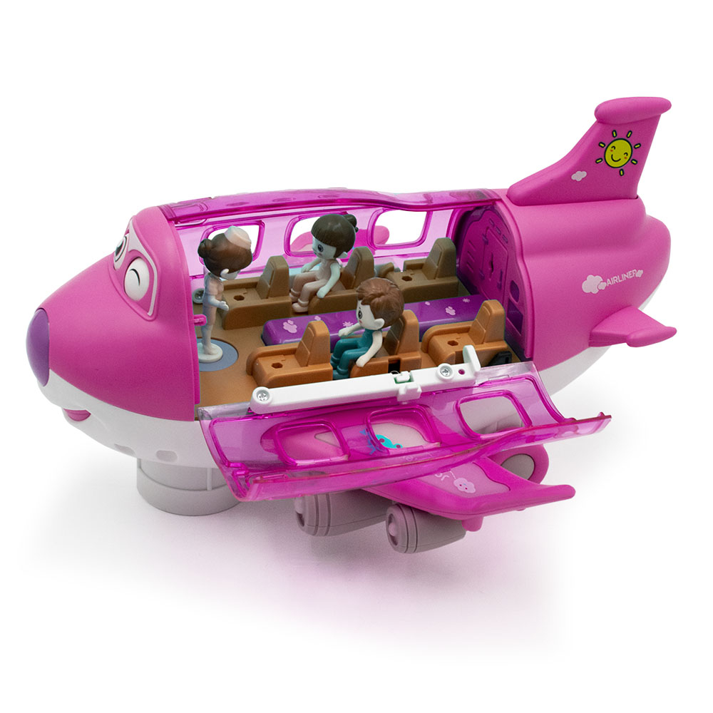 Kinyitható játék repülő kivehető utasokkal, stewardess-sel, – fény és hangeffektekkel