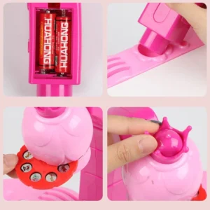 Zenélő kivetítős rajzasztal gyerekeknek - 12 darab színes filctollal, 24 darab mintával - rózsaszín (BBJ) (BBLPJ) - Image 9