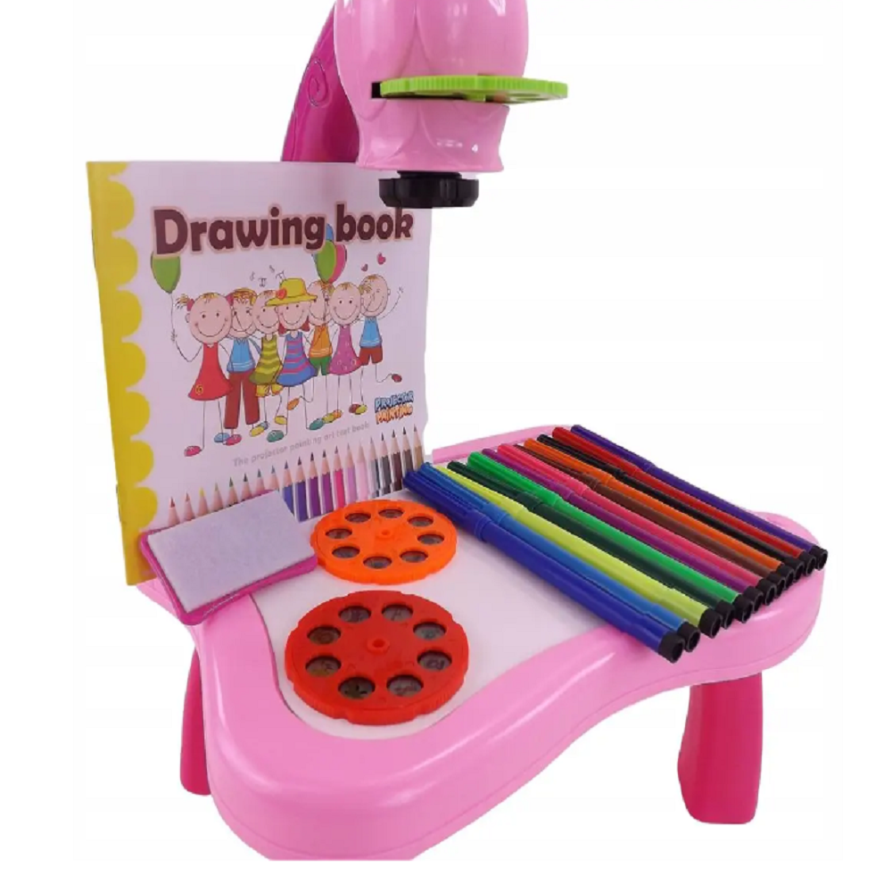 Kivetítős rajzasztal gyerekeknek – rózsaszín (BBLPJ) (BBJ) (1)