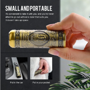 Kompakt méretű Retro körkéses, USB gravírozott villanyborotva tisztítókefével (SD-686) (BBD) (BBV) - Image 11