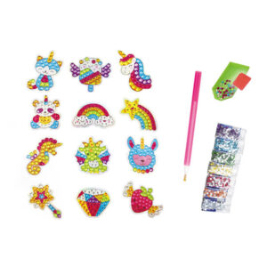 Kreatív strasszköves matrica készítő készlet 12 vidám mintával - gyémántszemes kirakó gyerekeknek (BBJ) - Image 9