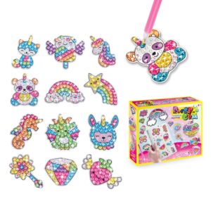 Kreatív strasszköves matrica készítő készlet 12 vidám mintával - gyémántszemes kirakó gyerekeknek (BBJ) - Image 4