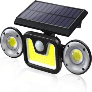 JY-1729 kültéri napelemes falilámpa 54 COB LED-del - vízálló, mozgásérzékelős szolár lámpa (BBV) - Image 11