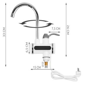 LED kijelzős vízmelegítő csaptelep - alsó csatlakozású (BBL) - Image 4