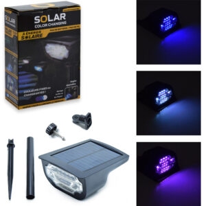 2 az 1-ben leszúrható, falra szerelhető napelemes, színváltós lámpa - beépített fényérzékelővel, energiatakarékos megoldás (BBL) - Image 5