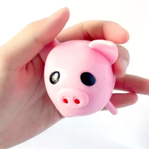 4 db-os tapadós, nyomkodható, slime-al töltött, malac formájú takonylabda készlet stresszoldáshoz (BBJ)(BBE) - Image 5