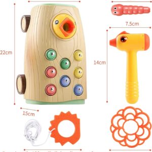 Mágneses fakopáncs - harkályos játék 8 db kukaccal (BBJ) - Image 8