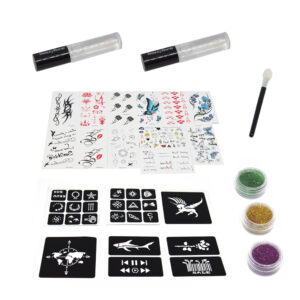 Beauty Bomb tetoválás készítő készlet gyerekeknek - vagány matricákkal, csillámokkal -könnyen lemosható (BBJ) - Image 6
