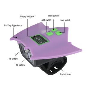 BatKing - Menő Batman formájú bicikli lámpa és csengő 2 extra erős T6 LED-del (BBV) (BBD) - Image 5