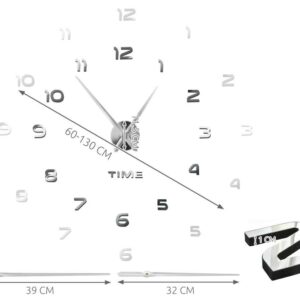 Csináld magad 3D falióra öntapadós elemekkel - DIY kreatív modern falióra - arany színű (BBV) - Image 4