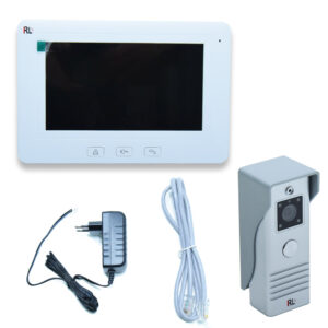 Modern kaputelefon éjjellátó kamerával, 16 féle csengőhanggal, és 7" színes kijelzőve - fehér RL-C07F (BBD) - Image 3