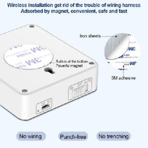 Mozgásérzékelős szögletes éjjeli lámpa - mágnessel rögzíthető éjszakai irányfény lépcsőkhöz, folyosókra (BBV) - Image 14