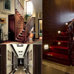 Mozgásérzékelős szögletes éjjeli lámpa - mágnessel rögzíthető éjszakai irányfény lépcsőkhöz, folyosókra (BBV) - Image 7