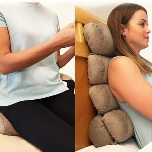 Multifunkciós, 5 hengerből álló, ergomómikus, gyűrhető párna - igazodik a fej és a test alakjához - 45 x 30 cm (BBV) - Image 4