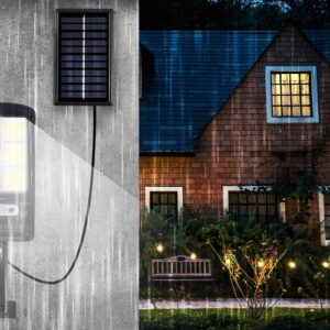 Napelemes lámpa távirányítóval és sötétedés érzékelővel -  120  COB LED (BBV) - Image 3