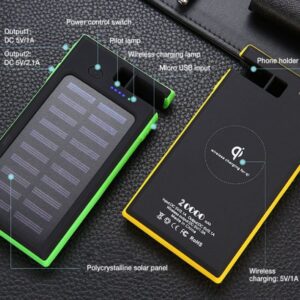 GREEN+ Napelemes power bank telefon tartó résszel,10000mAh - szabadtéri programokhoz (BBV) - Image 4