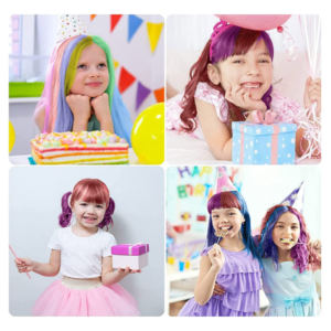 Neon hajszínező kréta készlet, bármilyen típusú hajra - 6 féle színválaszték - 25 db hajmatrica (BBJ) - Image 3