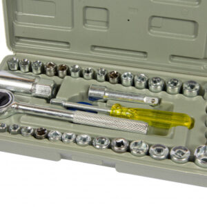 Professzionális, 40 db-os racsnis kulcs készlet műanyag szerszámos ládában (BBKM) - Image 5