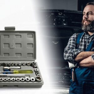 Professzionális, 40 db-os racsnis kulcs készlet műanyag szerszámos ládában (BBKM) - Image 3