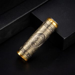 Kompakt méretű Retro körkéses, USB gravírozott villanyborotva tisztítókefével (SD-686) (BBD) (BBV) - Image 7