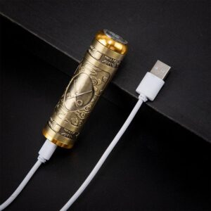 Kompakt méretű Retro körkéses, USB gravírozott villanyborotva tisztítókefével (SD-686) (BBD) (BBV) - Image 5