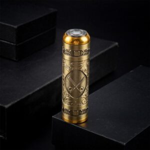 Kompakt méretű Retro körkéses, USB gravírozott villanyborotva tisztítókefével (SD-686) (BBD) (BBV) - Image 9