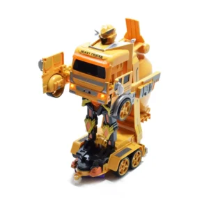 Robottá alakuló betonkeverő – akkus, távirányítós, zenélő és villogó munkagép transformers - 40 cm (BBJ) - Image 3