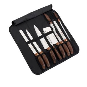 NONA 9 részes professzionális konyhakés készlet borotvaéles acél pengékkel, fekete tárolóban (BBA) - Image 3